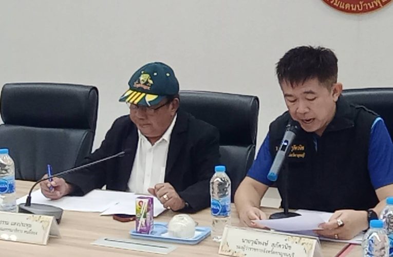 กาญจนบุรี สุธรรมรองประธานคณะกรรมาธิการความมั่นคงแห่งรัฐ กิจการชายแดนไทยและคณะ ลงพื้นที่พุน้ำร้อน