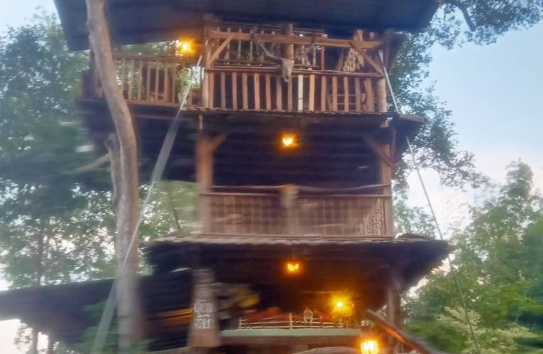 สกลนคร สุดทึ่งทำคนเดียวสร้างบ้านต้นไม้ 6 ชั้น ใช้เวลาสร้าง 6 ปี