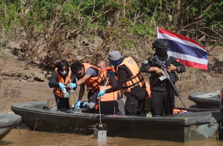 ทุกหน่วยสนธิกำลังเข้าตรวจสอบหาสารปนเปื้อนในแม่น้ำสาละวิน