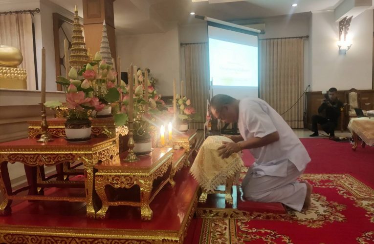 กรมการทหารช่างค่ายภาณีรังษี อ.เมือง จ.ราชบุรี พร้อมด้วยจิตอาสาและพุทธบริษัทจัดกิจกรรม ” สวดมนต์ไหว้พระและเจริญจิตภาวนา “