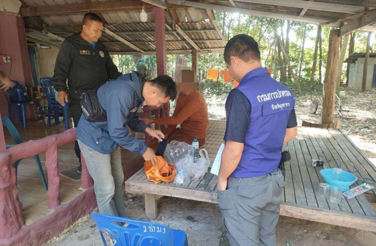 มุกดาหาร ปกครองอำเภอนิคมคำสร้อย จับกุมพระสงฆ์เสพยาบ้า