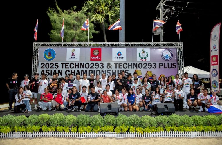 โต้คลื่นไทย คว้า 3 แชมป์ วินด์เซิร์ฟชิงแชมป์เอเชียประเภทเทคโน 293 และเทคโน 293 พลัส