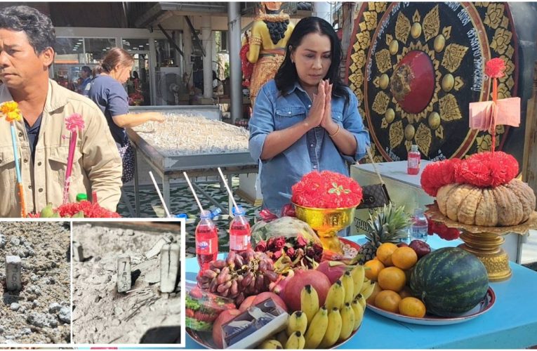 ปทุมธานี สองสาวดวงเฮงแก้บนท้าวเวสฯถวายผลไม้ 11 อย่าง–ไข่ไก่ 200 ฟอง หลังรับโชค 3 งวดติด