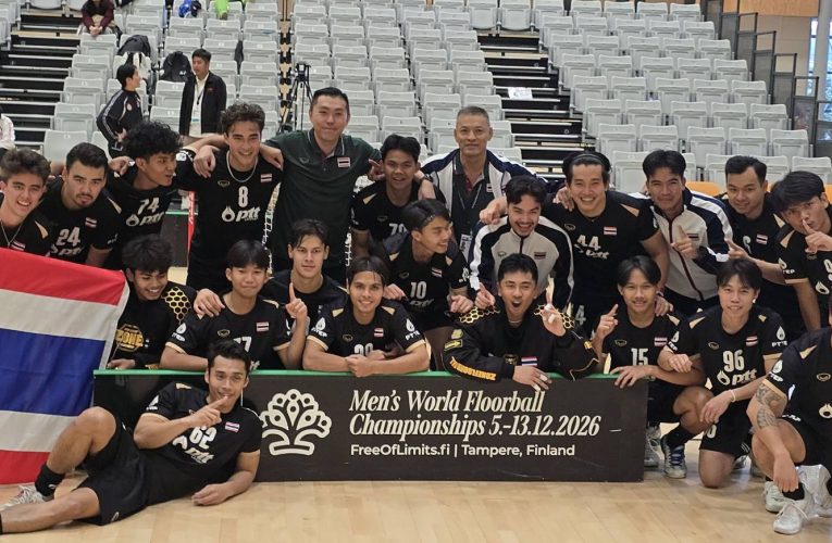 ฟลอร์บอลไทยคว้าแชมป์อัดสิงคโปร์ซิวตั๋วเวิลด์คัพ