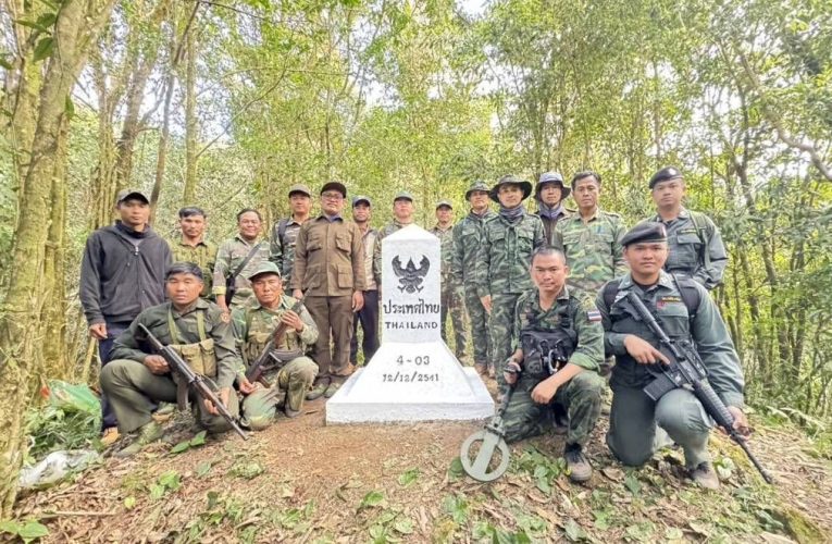 ตชด.325 เชียงกลาง สนับสนุนภารกิจรักษาความปลอดภัยการสำรวจและซ่อมแซมหลักเขตแดนไทย–ลาว พื้นที่ อ.บ่อเกลือ จ.น่าน