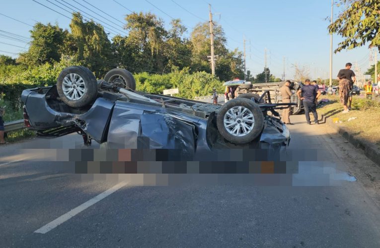 น่าน – รถกระบะเฉี่ยวชนกันสนั่นถนนน่าน–เวียงสา บาดเจ็บ 10 ราย เกือบตายหมู่