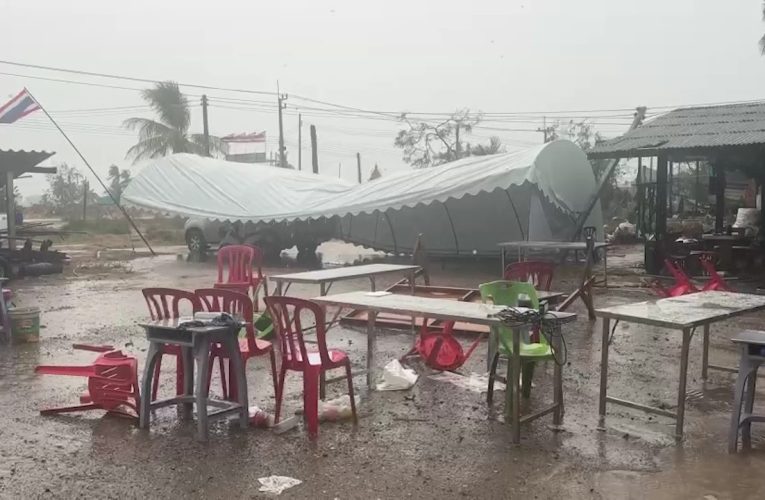 ฉะเชิงเทรา พายุฝนถล่มหน่วยเลือกตั้งนับคะแนนไม่ได้ เต็นท์ถล่มทับรถ กกต.เร่งตรวจสอบ