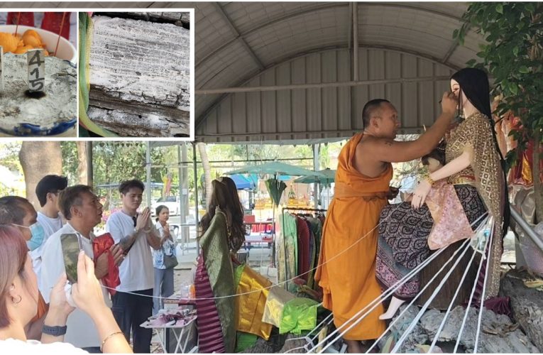 ปทุมธานี ตามสัญญา หนุ่มดวงเฮงถวายรูปปั้นแม่ตะเคียนองค์เท่าจริง หลังยอดขายพุ่งเดือนละเกือบล้าน และถูกหวยหลักล้าน 2 งวดติด