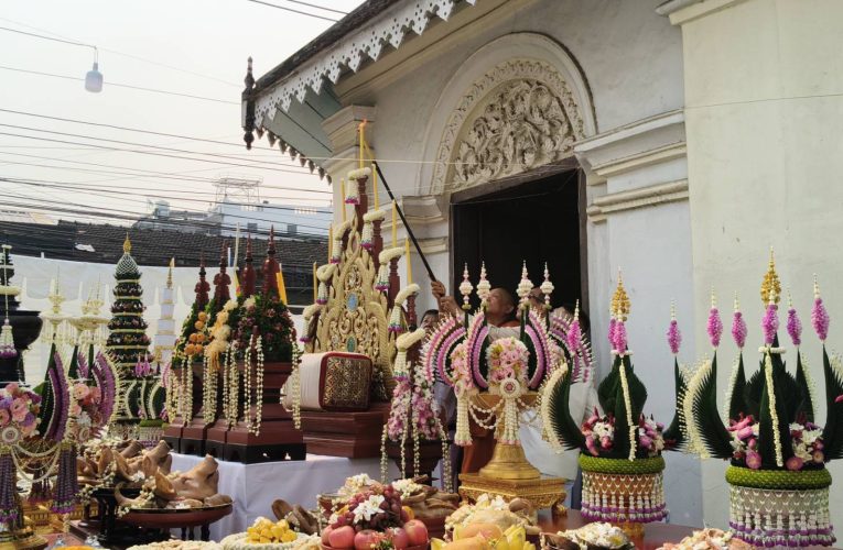 วัดเชียงยืน จัดพิธีบวงสรวง – สวด อุปปาตะสันติ มหาสันติงหลวง ครั้งแรกในจังหวัดเชียงใหม่
