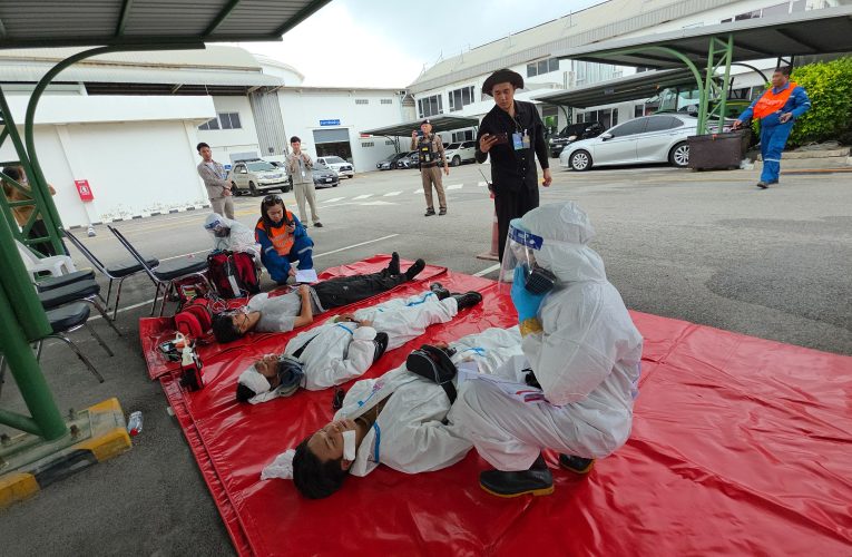 จ.ระยอง ซ้อมแผนรับมืออุบัติเหตุสารเคมีรั่วไหล และเหตุการณ์ซ้ำซ้อน ภายใต้โครงการพัฒนาระบบบัญชาการเหตุการณ์ฉุกเฉิน