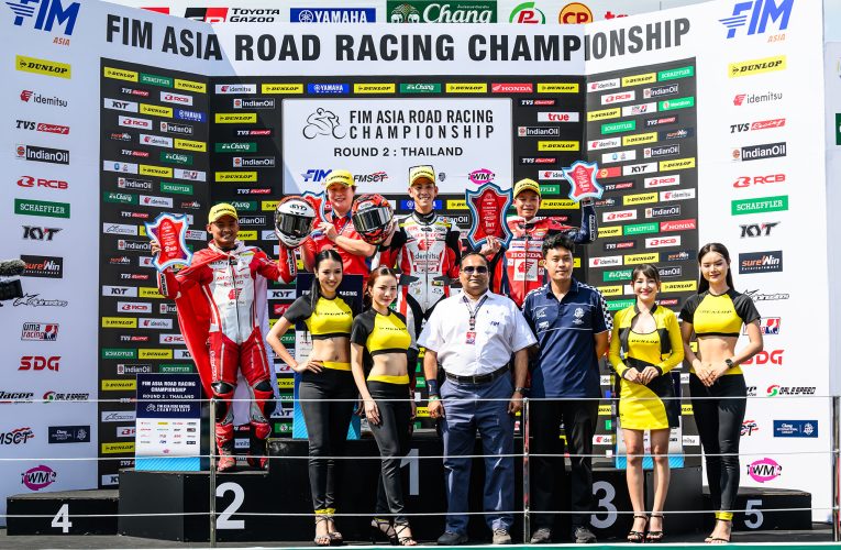 ศึกเอเชีย โร้ด เรซแรกเดือดทุกคลาส! อดีตนักบิดโมโตจีพี ซิวแชมป์รุ่นใหญ่ “มิกซ์-ตี-เฟอร์” นำธงชาติไทยผงาดโพเดียม