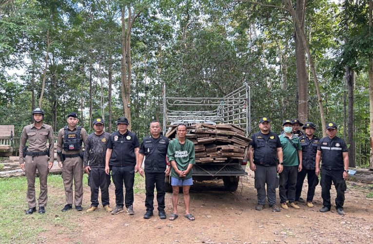 รวบหนุ่มขนไม้สักแปรรูปมูลค่ามหาศาล