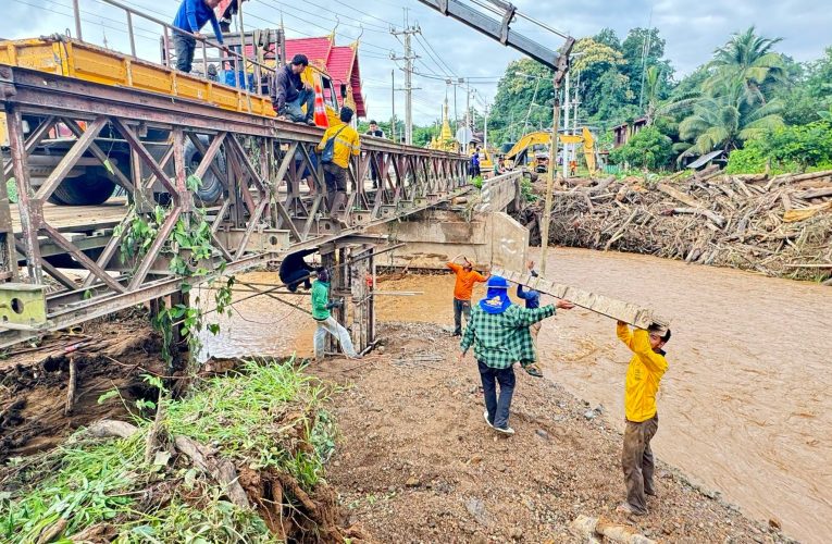 สะพานบ้านห้วยโป่งใช้ได้เป็นปกติแล้ว