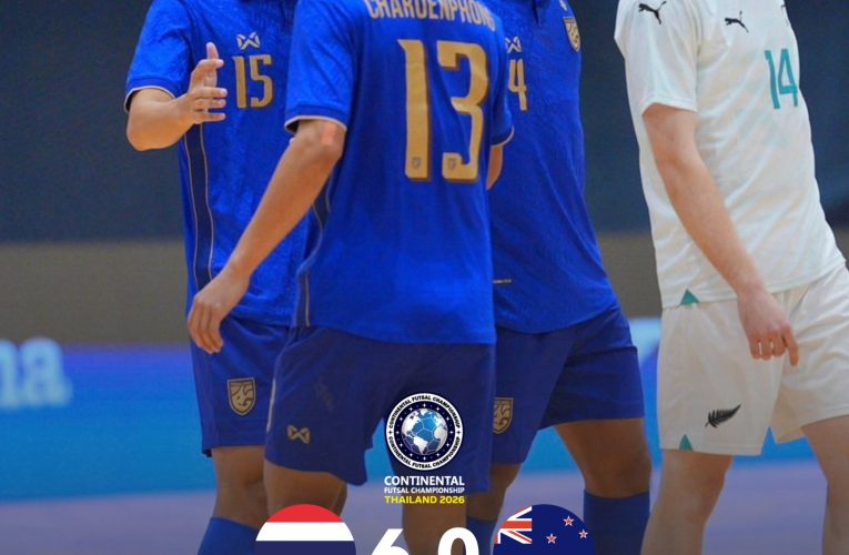 ฟุตซอลไทย ถล่ม นิวซีแลนด์ 6-0 ประเดิมศึกคอนติเนนทัล 2026