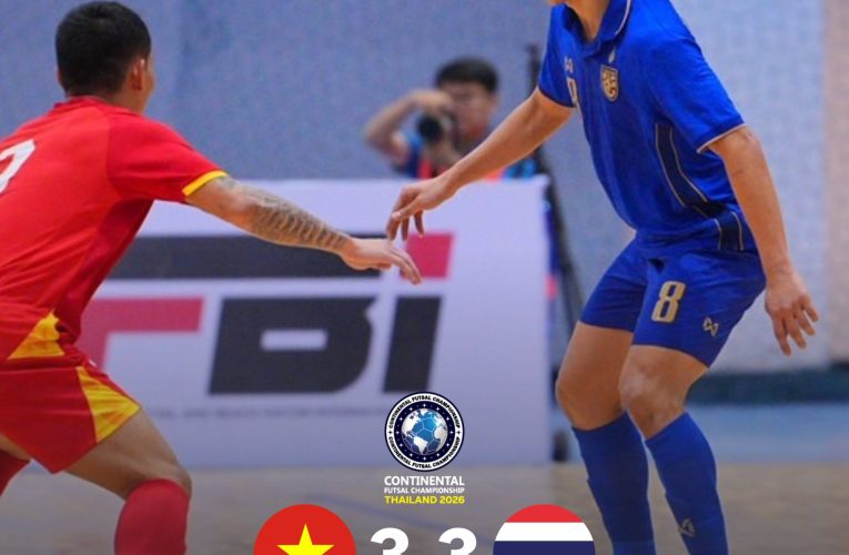 ฟุตซอลไทย เสมอ เวียดนาม 3-3 ลุ้นคว้าแชมป์คอนติเนนทัล 2026 นัดสุดท้าย