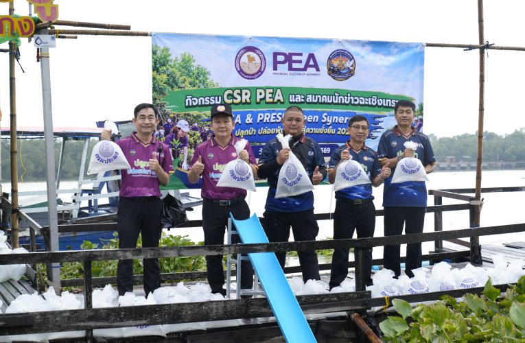 16-09-69 ฉะเชิงเทรา // สมาคมนักข่าว ร่วม PEA ปลูกป่า ปล่อยปลา สู่ความยั่งยืน