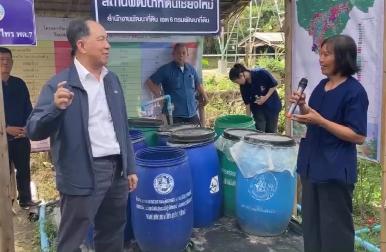 ตรวจเยี่ยมโครงการปิดทองหลังพระอำเภอแม่อาย